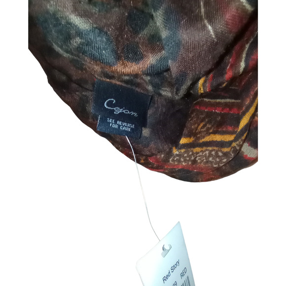Cejon Paisley Print Infinity Scarf One Size Brown & Black - Picture 3 of 3